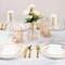 100-Pack Linen-Feel Disposable Guest Towels, White with Gold Design